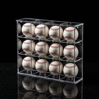 Acrylic Wall-Mount Baseball Display Case with Clear Dustproof Lid