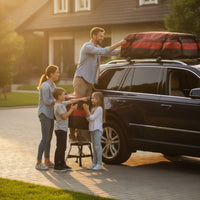 Waterproof Car Roof Cargo Bag Soft-Sided Car Roof Bag with Straps Foldable Rooftop Cargo Carrier Large Capacity for Travelers, Campers, Road Trips, Camping