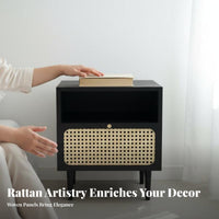 Rattan Drawer Cabinet Nordic and fashion Rattan Drawer Side Table Minimalist Design