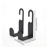 2 Pieces Metal Wall-Mounted Hose Holder Compact Garden Hose Hanger Long-Lasting Hardware Rustproof for Patio