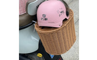 Lidded Bike Basket Covered Storage Rear Cycle Basket Oval for Scooter