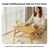 Folding Floor Table Space-Saving Foldable Bed Tray Ready to Use for Bay Window