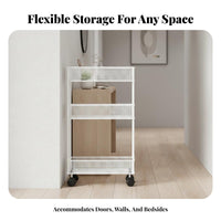 Slim Rolling Storage Unit Space Saving Slim Rolling Organizer Multi-Tier