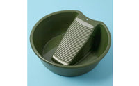 Wash Basin with Washboard Angled Insert Hand Scrubbing Tub Pouring Notch