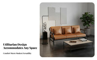 utilitarian design Loveseat and Table Set Nordic Aesthetic Metal Frame Loveseat Wrought Iron Look Lounge Seating Minimalist Design for Business Owners, Homeowners, Interior Designers, Hotel, Office, Living Room, Reception Area