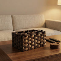 Partitioned Organizer Basket Versatile Bin Decorative for Desktop