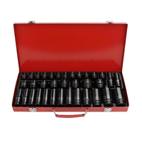 Power Wrench Socket Set, 1/2" Extended Hex, Multi-Function Air Tool Kit, Portable Storage, Auto Repair, Home DIY