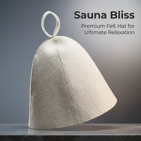 Sauna Hat with Heat Protection for Men and Women, Thick Felt Cap 300g Weight for Enhanced Insulation, Comfortable 70cm Fit