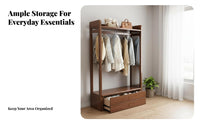 Multi-Functional Design Clothes Valet with Full-Length Mirror Space-Saving Garment Stand Hall Tree for Apartment Dwellers, homeowners, Renters, Bedroom, fitting area, Entryway, spacious Closet