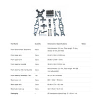 RC Car Metal Upgrade Kit Upgraded Aluminum Alloy Swing Arm Set High Strength Aluminum Suspensions Parts Set For