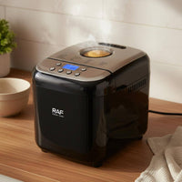 Multifunctional Automatic Bread Creator LCD Display Automatic Bread Machine Large Viewing Window Flour Mixture Kneading Machine Food-Grade Materials for Home Bakers