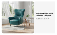 Nordic design Highrear winged Chair Modern Design Upholstered highrear armchair Armchair Thickly Cushioned Living Room Furnishing Ergonomic for homeowners, Book Lovers, Office Workers, perusing alcove, Study, Bedroom, Reception Area