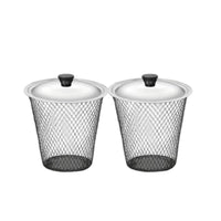 2 Pieces Wire Mesh Compost Container Domed Lid Kitchen Waste Container 23 Cm