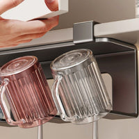 Toothbrush Rack with Five Slots Self Wall-Attached Toothbrush Rack-Saving for Washroom