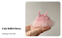 10cm Doll Outfit Tulle Skirt BJD Doll Dress Built-in Petticoat Miniature Ballet Skirt Dress for Kids Play