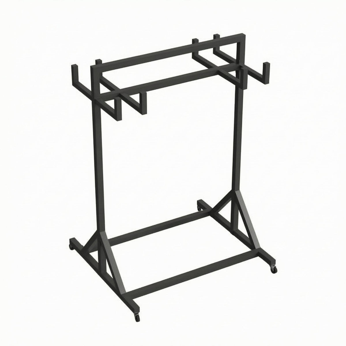 Training Hurdle Rack Caster Wheels Fitness Gear Triangular Bracing