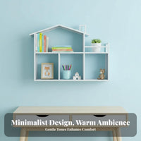House-Shaped Cubby Shelf Versatile Use Multi-Level Wall Unit Waterproof