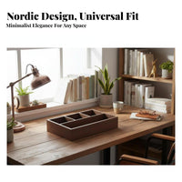 Multi-Compartment Organizer Sturdy Multi-Section Storage Box Minimalist Design