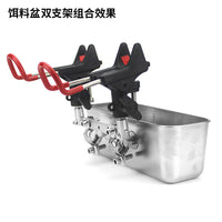 Stainless Steel Boat Fishing Bait Basin with Universal Double Rod Holder