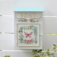 Surface-Mounted Mailbox Easy to Mount Outdoor Mail Box Floral Pattern Front Porch Fixture for Entrance