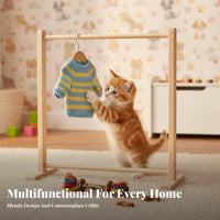 Miniature Pet Wardrobe Floor-Standing Design Garment Rack Minimalist aesthetic