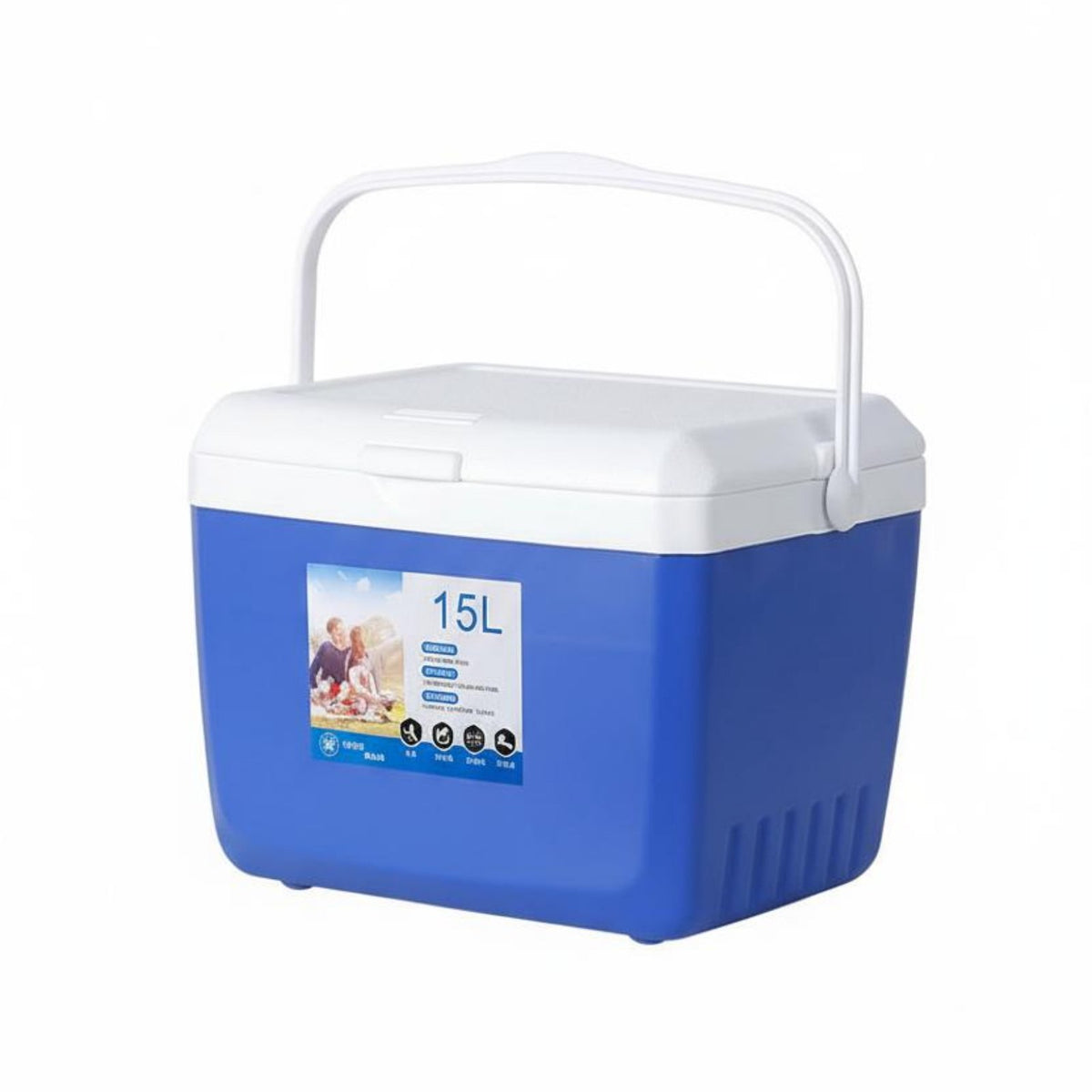 Insulated Container Leak-Resistant Portable Ice Chest Large Capacity Car Travel Insulated Container for Camping, Fishing