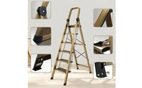 Non-Slip Safety Folding Step Ladder Double-Sided Folding Step Ladder Sturdy Portable for Closet