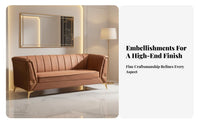 Light Luxury Design 3-Seater Couch Nordic design 3-Seater Modern Settee Minimalist Aesthetic Sofa Comfortable for Apartment Dwellers, Homeowners, Business Owners, Living Room, salon, Reception Area, Studio