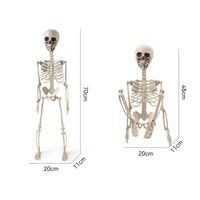 Simulated Skeleton Realistic Bones Halloween Skeleton Decor Creamy White Finish for Spooky-House Party