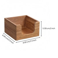 Desktop Note Box Open Top Memo Pad Holder Polished Finish