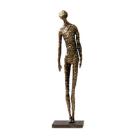 Abstract Human Figure Sculpture Textured Figurine Slim for Office, Entryway