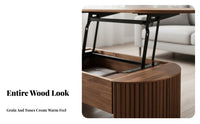 Nordic Design Lift-Top Coffee Table Multi-Functional Lift-Top Storage Table Space-Saving Living Room Furnishing Multipurpose Use for Apartment Dwellers, Telecommute Workers, Homeowners, Small Areas, Home Office, Lounge Area