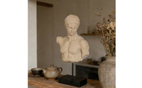 Classical-Inspired Human Figure Sculpture Decorative Tabletop Sculpture Three-Dimensional Head Bust Artistic for Home Decorators, Entryway, Office, Living Room