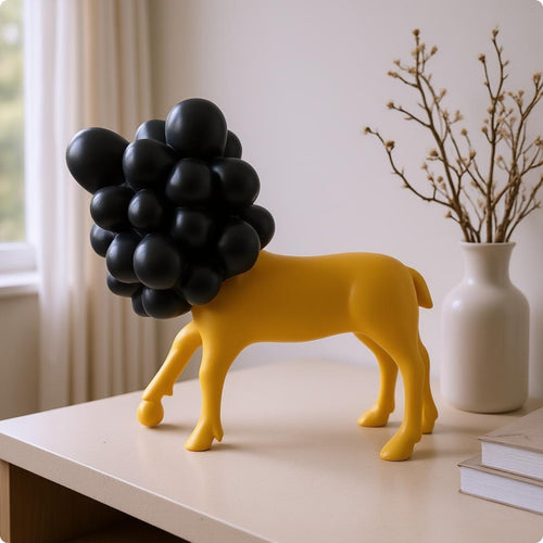 Bubble Dog Figurine Glossy Abstract Dog Figurine Painted Finish