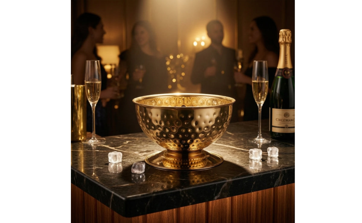 Ice Bucket with Pedestal Champagne Bucket Footed Champagne Bowl for Party Hosts, Bartenders, Wedding Reception, Home Bar, Buffet Table