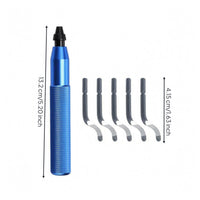 Handheld Deburring Tool Blue Handle Knurled Grip Deburring Tool Portable Chamfering Machine for Metalworking