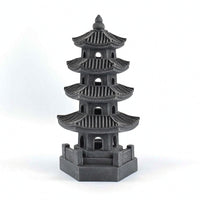 Pagoda Statue with Light Outdoor LED Figurine Lamp Sturdy for Courtyard, Patio