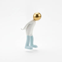 Human Figurine with Round Base Minimalist Sculpture Versatile for Art Lovers