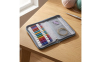 Flexible Interchangeable Knitting Needle Set Portable Interchangeable Circular Knitting Compact Craft Supplies Lightweight for Knitters, Crafters