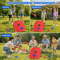 Bean Bag Game Outdoor Toys, Garden Games for Kids 4-6, Portable Throwing Game Set with 6 Fabric Bean Bags