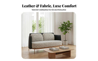 Nordic aesthetic Houndstooth Pattern Settee Minimalist Design Sofa Light Luxury Couch Designer Look for Homeowners, Young Adults, Living Room, Lounge Area, Studio Apartment