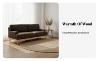 Japanese design Fabric Sofa with Wood Frame damage-resistantResistant Living Room Furniture Minimalist Design Couch Upholstered for Pet Owners, Apartment Dwellers, Homeowners, Lounge Area, Home