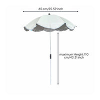 Potted Plant Sunshade Sun Protection Garden Stake Umbrella Aluminum Alloy Pole