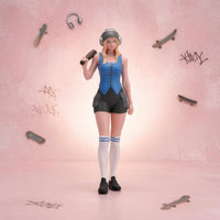 1/18 Miniature Lady Figure Detailed Face Female Miniature Figurine Standing Pose