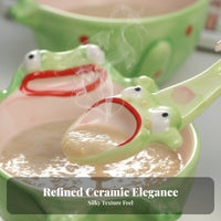 Frog Bowl Creative Design Ceramic Frog Bowl Great Gift Idea Quirky Animal Dinnerware for Women, Kids, Birthday, Breakfast