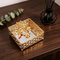 Hollow Floral Tissue Holder Accessible Bottom Household Storage for Coffee Table