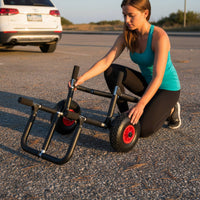 Foldable Aluminum Hauling Rack Padded Transport Gear Heavy-Duty