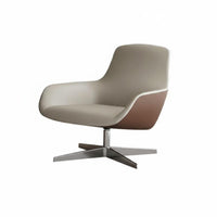 Italian aesthetic Upholstered rotating Armchair Minimalist Design Oversized rotating Barrel Chair Deep Seat Indoor Seating Wraparound backrest for Business Owners, Interior Designers, Reception Area, Office, Living Room, Bedroom
