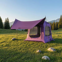 Integrated Outdoor Air Tent Bed Spacious Inflatable Tent with Awning Portable Breathable for Campers, Camping