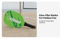 Long-Lasting Pickleball Paddle Ergonomic Grip Fiberglass Pickleball Paddle High Elasticity for Adults, All-Gender, Beach, Recreational Play